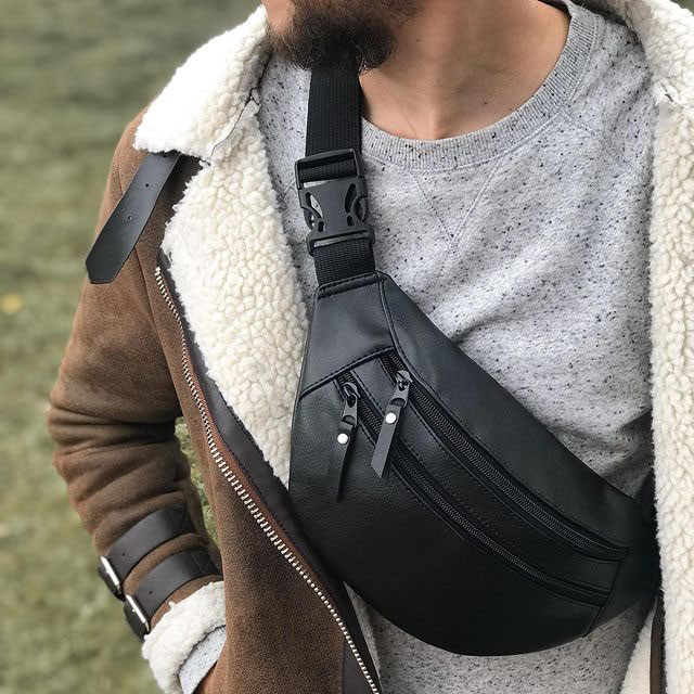 Бананка для повсякденних справ, Чоловіча сумка бананка українського виробництва Функціональна IN-54 Львів - фото 15