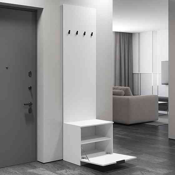 Вешалка для прихожей VAYS, напольная, с тумбой для обуви M-43 Бетон Львов