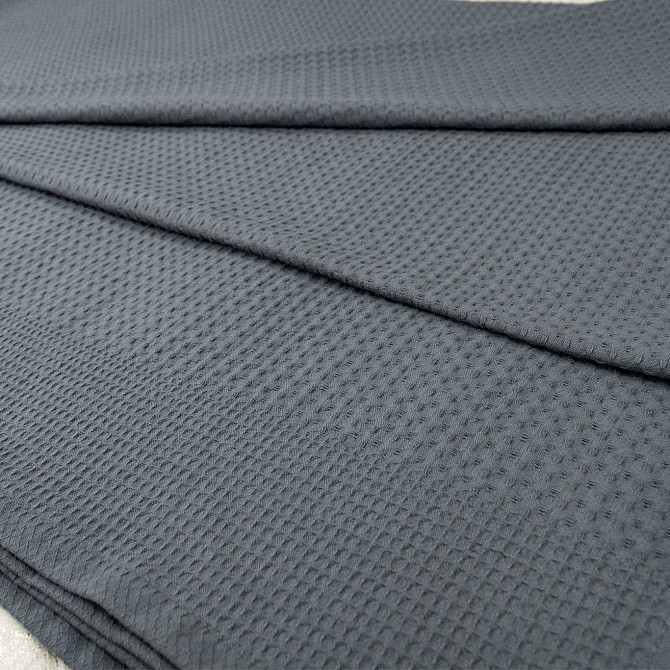 Простирадло-покривало вафельне GM TEXTILE 190х200см 220г/м2 (Сірий) Суми - фото 5