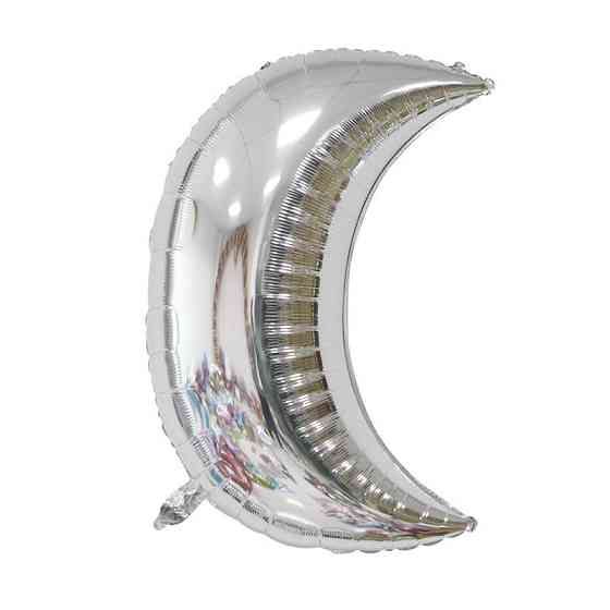 Кулька Місяць фольгована 36 дюймів сріблястий Київ