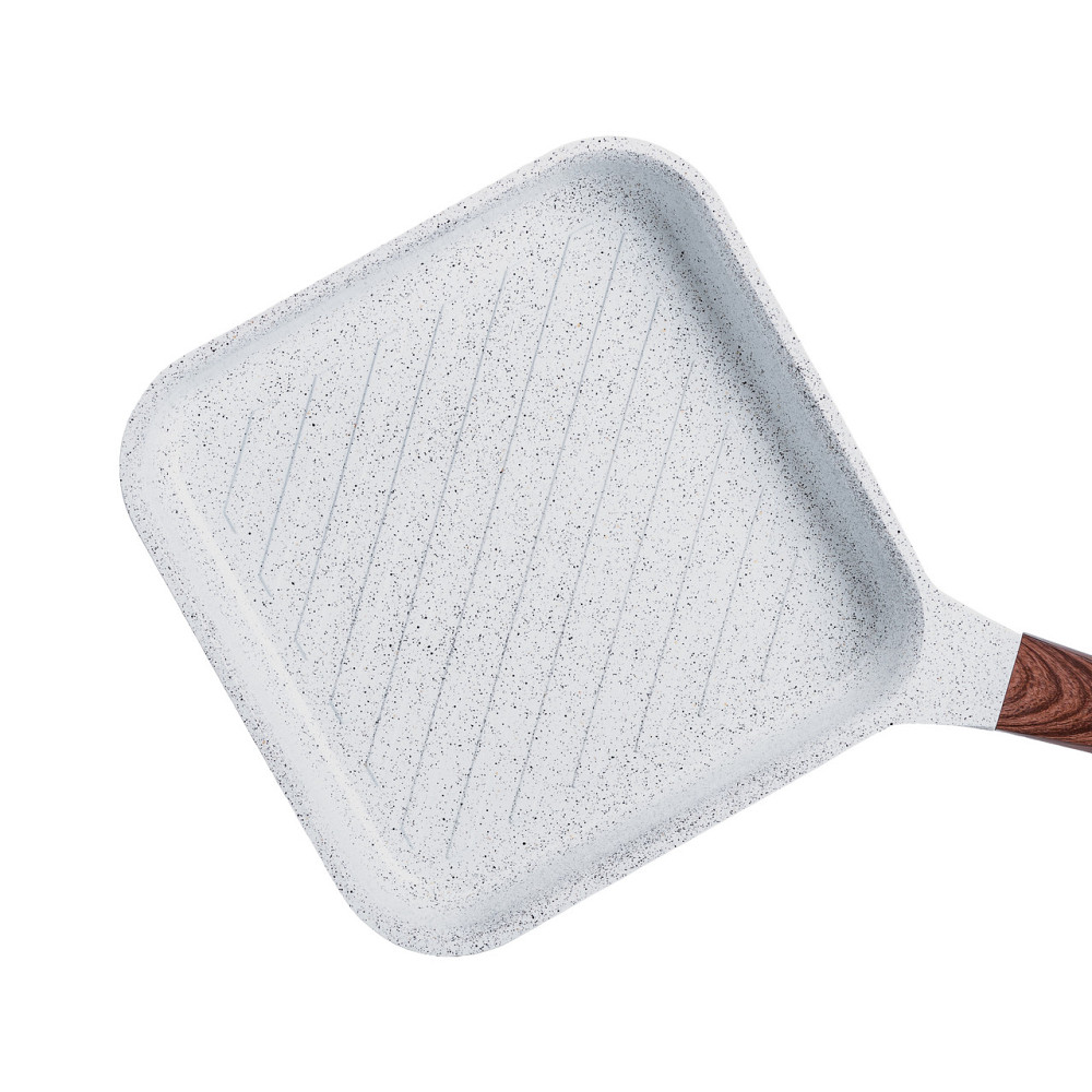 MGC Сковорода-гриль алюмінієва, квадратна, 2,5 л, з антипригарним покриттям, 24 см MGC White HP Киев - изображение 2