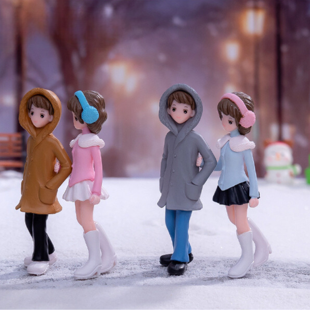 Новогодние фигурки людей Зимняя пара для декора, мини-сада, флорариума, моделирования, песочного стола Одесса - изображение 4