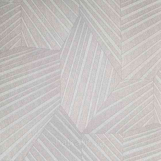 Шпалери метрові вінілові на флізелін дизайнерські Erismann Elle геометрія абстракція смуги бежеві молочні Київ