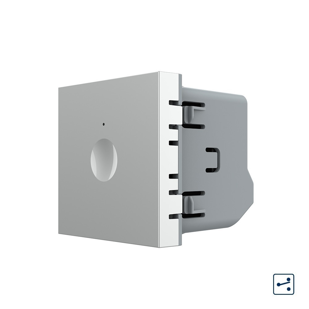 Сенсорний вимикач LIVOLO Sense, сірий, прохідний / перехресний, 5А 230В, без нейтралі, модуль без рамки (VL-FC1S-2IP) Коломия - фото 1