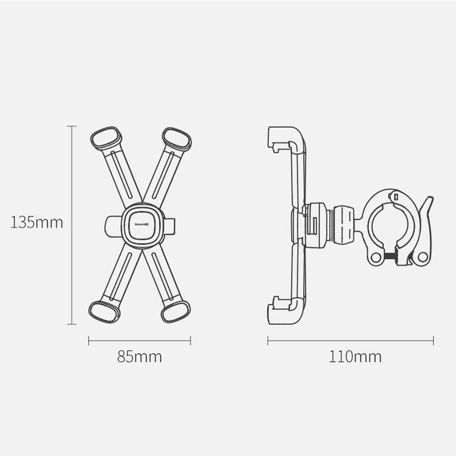 Вело-мото держатель для смартфона Baseus Quick to take cycling Holder SUQX-01 (Черный) Николаев - изображение 10
