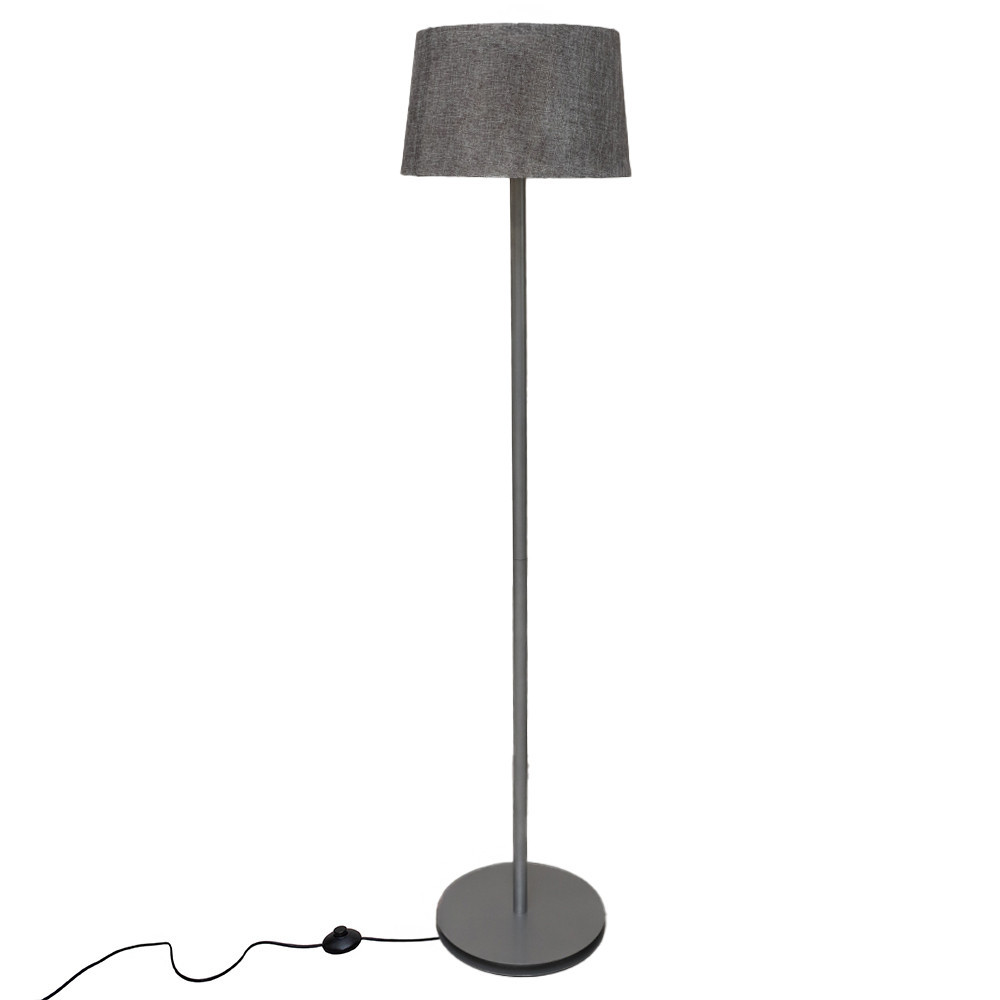 Торшер MSK Electric Palermo с серым плафоном из ткани под лампу Е27 с серым основанием NL 3621 GR+GR Одесса - изображение 2