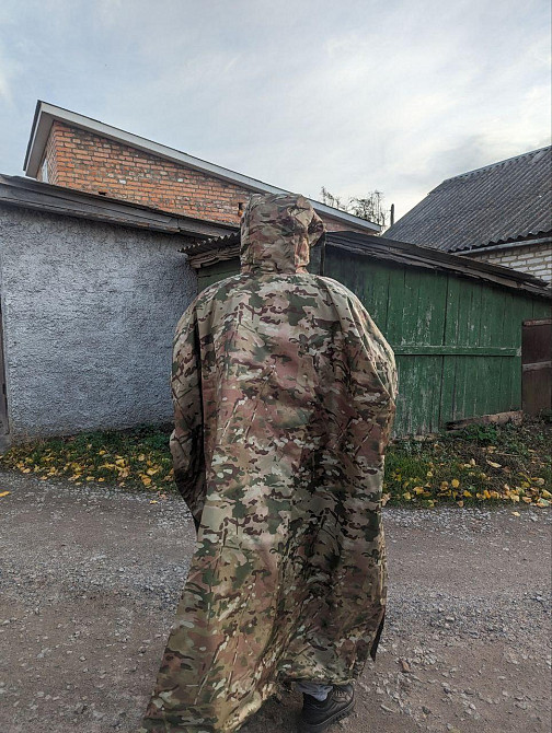 Антитепловізор накидка пончо захист від тепловізорів, плащ костюм від тепловізора дощовик пончо муль Днепр - изображение 8