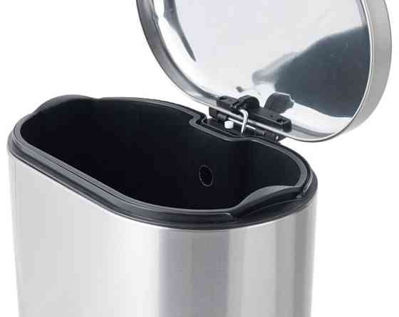 Овальное мусорное ведро с плавным закрытием Mixxus Premium Strong-TC0120 20л, цвет нержавеющая сталь Харьков