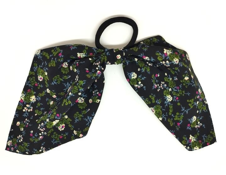 Резинка бант черный в цветок Твилли Киев - изображение 1