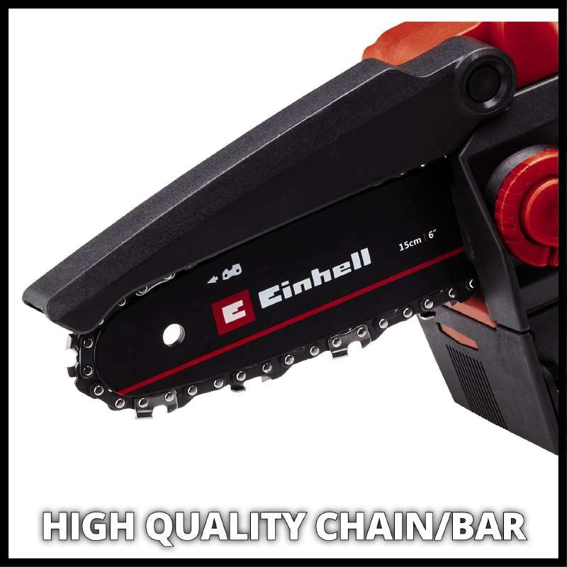 Мощная пила цепная аккумуляторная Einhell GE-PS 18/15 Li BL - Solo: с АКБ 18V 4.0 Ah, шина 158мм, 4,8 м/с Киев - изображение 5