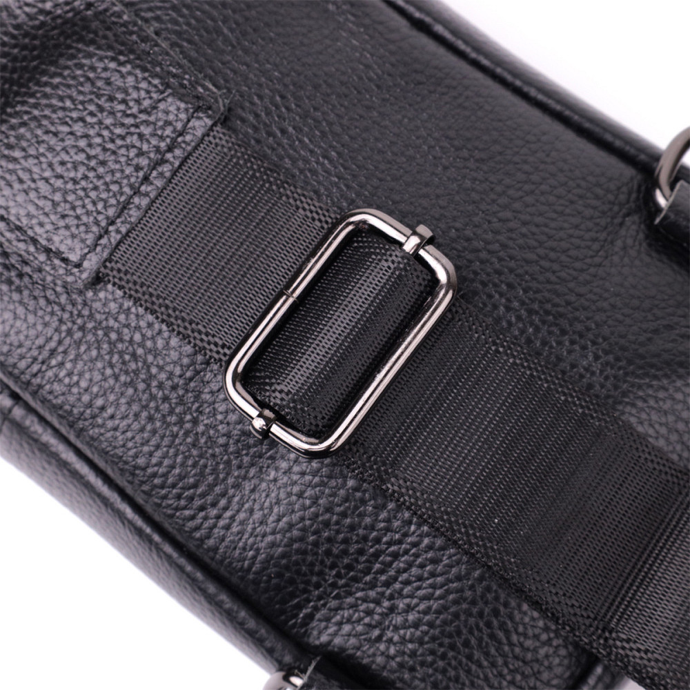 Невелика слінг сумка для чоловіків з натуральної шкіри Vintage sale_15105 Чорний Київ - фото 7