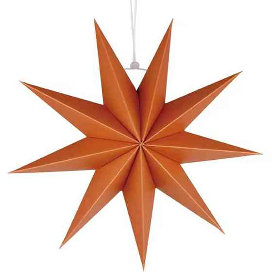Звезда из картона матовая 45 см оранжевый Киев