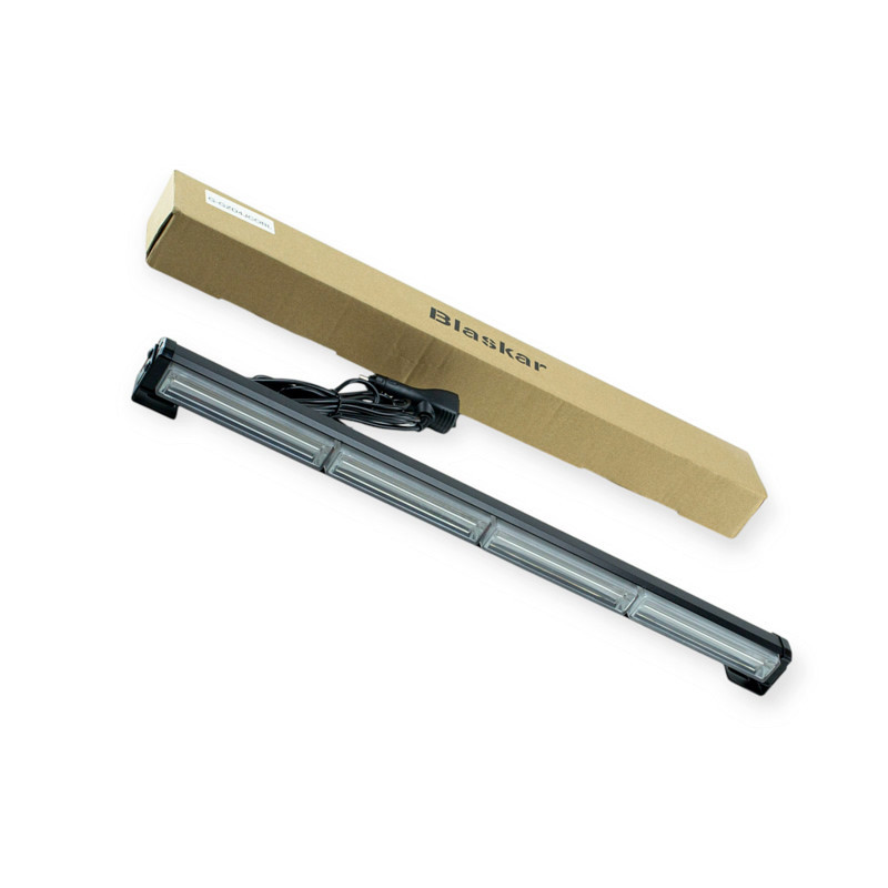 Фара LED прямоугольная 600х40х45 (Д В Ш) 4 секции синий, стробоскоп, штекер в прикуриватель дополнительная Мукачево - изображение 1