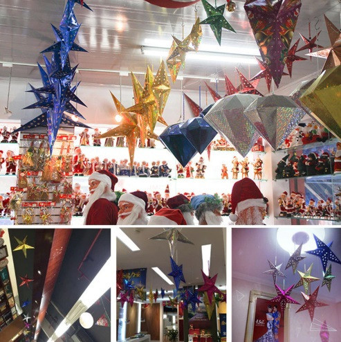 Новогодняя Звезда из картона для праздника 60 см синий Киев - изображение 3