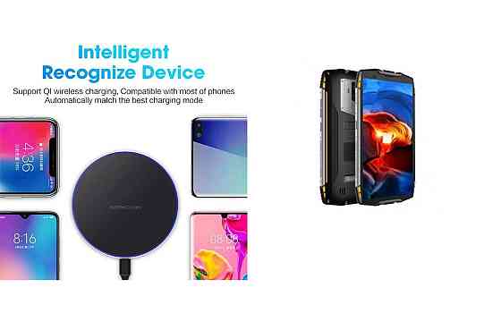 Беспроводное зарядное устройство Copper до 30W для Blackview BV9600, BV9600E, BV9600 Plus, BV9600 Pro, USB-C, LED Киев