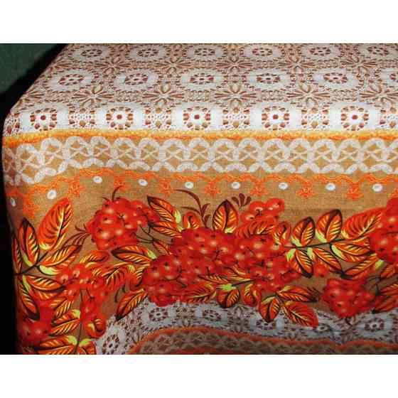 Ecotton Скатертина Ecotton 150х200 см бавовняна з рогожки 21005/1 Горобина Киев