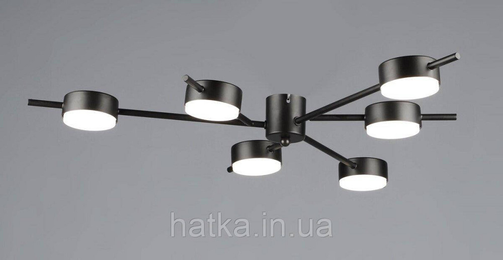 Люстра стельова світлодіодна на 6 плафонів VALESO N6717/6 GX53 Чорний N6717/6 Київ - фото 1