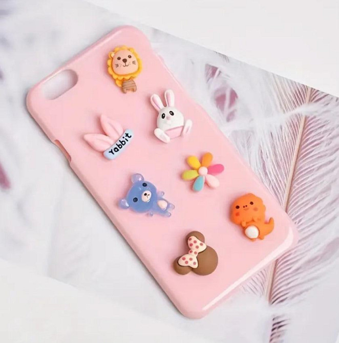 3D дитячі силіконові наклейки для термосів, мобільних телефонів, набір 20 шт. з мультяшними тваринам Київ - фото 2