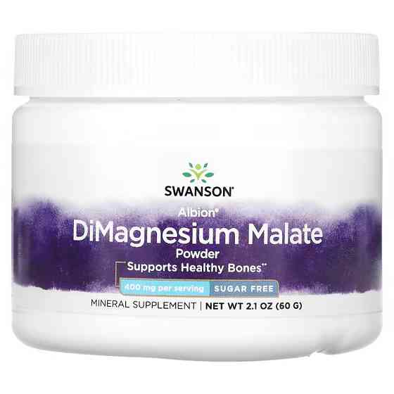 Димагній малат порошок Swanson DiMagnesium Malate Powder 400 mg 60 g Луцьк