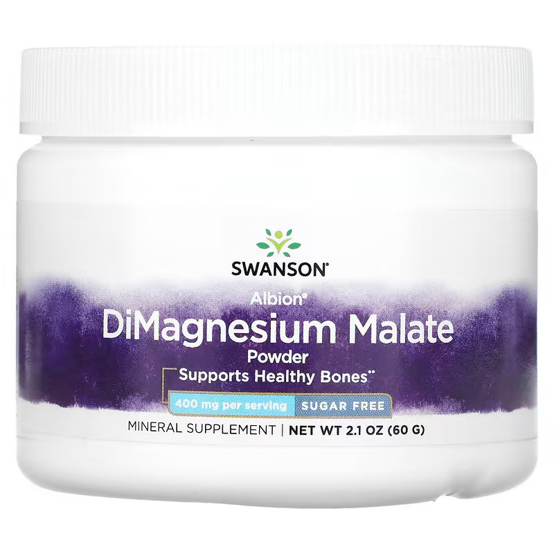 Димагній малат порошок Swanson DiMagnesium Malate Powder 400 mg 60 g Луцьк - фото 1