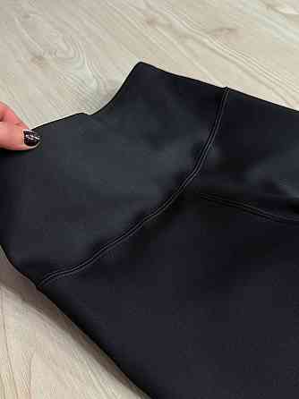 Лосини жіночі Alia 984 утеплені на флісі з широким поясом і пуш ап чорні, чорний, XL Київ