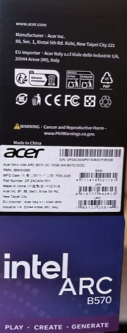 Відеокарта Intel Arc B570  НОВА.ЗАПАКОВАНА. Київ - фото 4