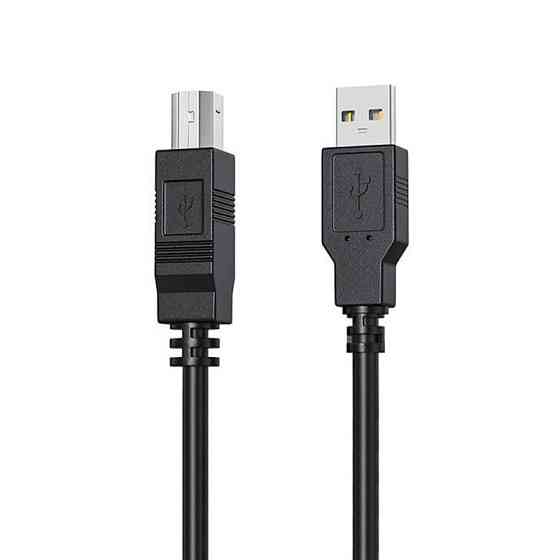Кабель USB 2.0 AM-BM, 1.0 м, чорний, HP Вінниця
