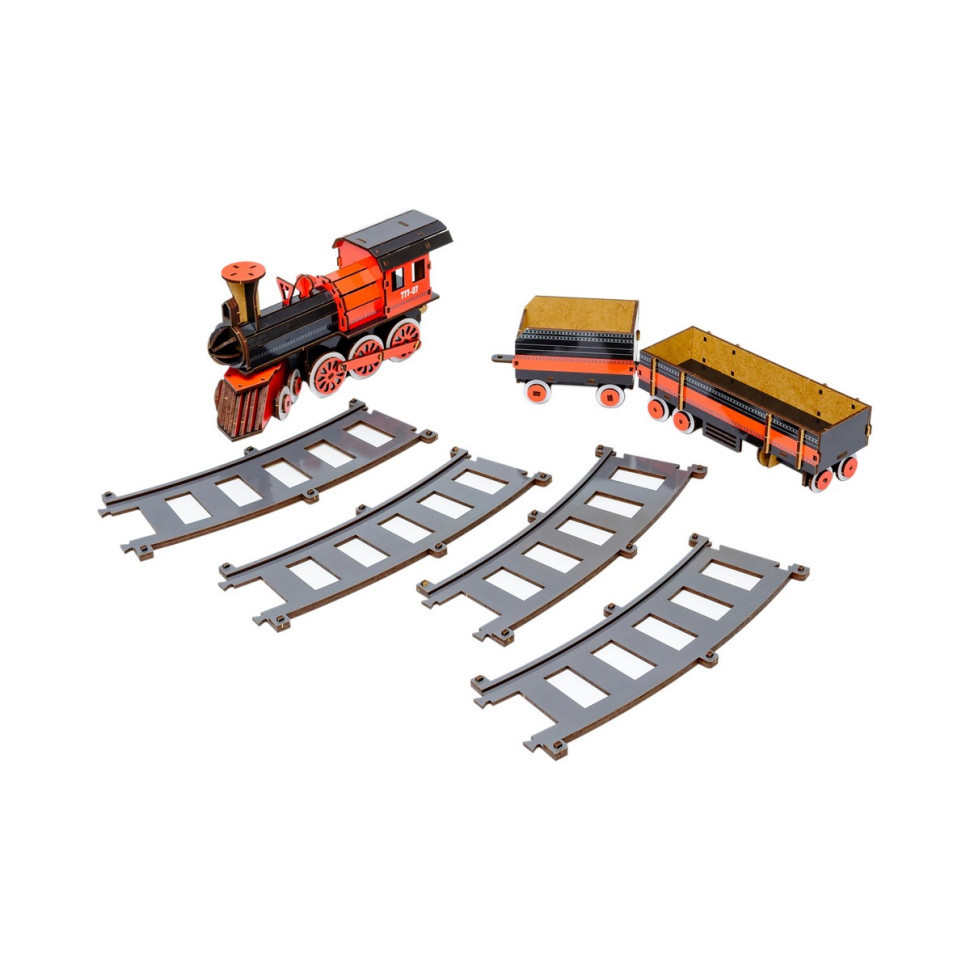 Дерев'яний 3D конструктор "Потяг" Puz-00924, 231 деталь Вінниця - фото 9