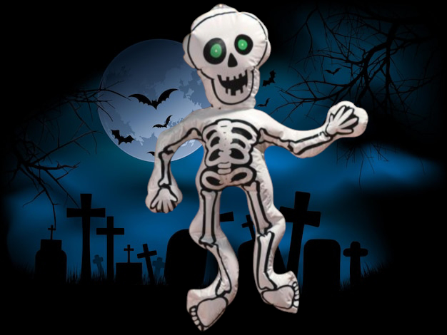 Повітряна куля Скелет декор на Хелловін 73х55 см Німеччина білий Київ - фото 1