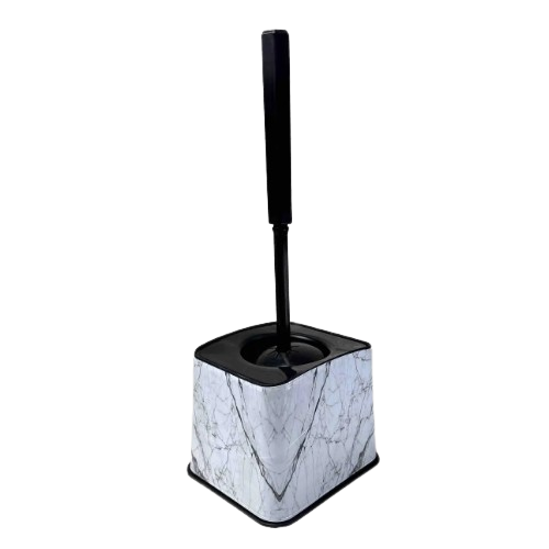 Йоржик для унітазу з підставкою з малюнком білий мармур ELIF Житомир - изображение 1