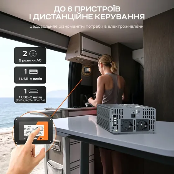 Автономний однофазний інвертор 2kW/12V LiTime L12V2KW-EN-Z (44-00527) Киев