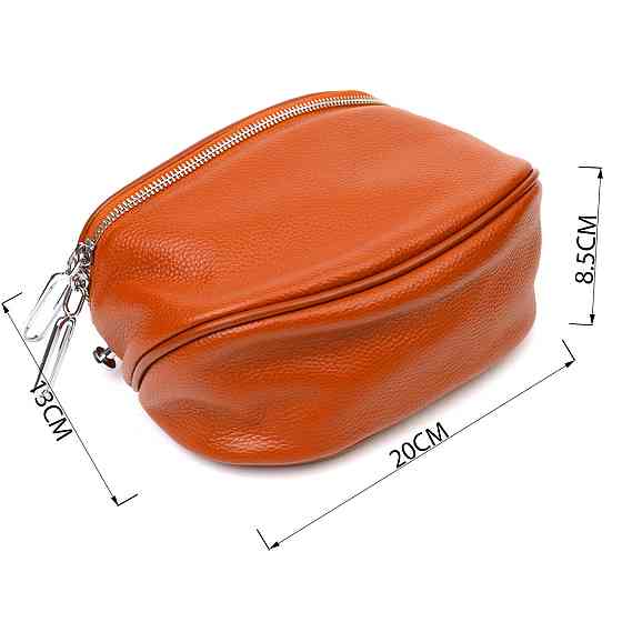 Стильна жіноча сумка через плече з натуральної шкіри 22112 Vintage Руда Київ