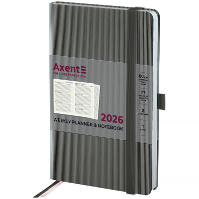 Тижневик Axent датований 2026 Partner Lines 125х195, сірий (8515-26-03-A) Вінниця - фото 1