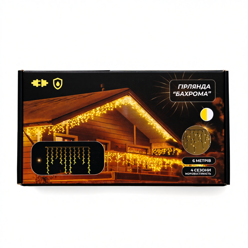 Гірлянда вулична Бахрома 6 м, 105 LED, жовта Київ - фото 3