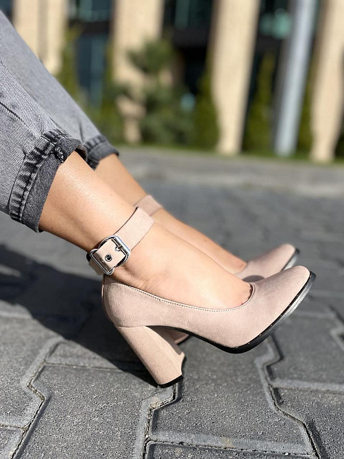 Nivelle Туфлі жіночі NIVELLE пудра натуральна замша каблук 9 см (1906/9518-9544) 35р.36р.37р.38 Коломия - фото 9