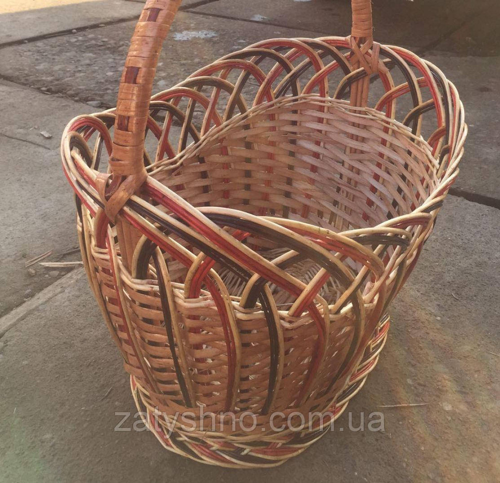 Корзина плетеная большая | корзина пасхальная высокая  | корзина из лозы пасхальная большая Киев - изображение 3