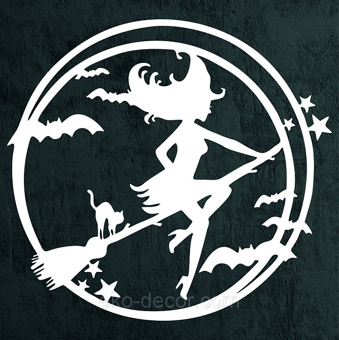 Декоративное настенное 3D Панно «Ведьма», Декор на стену с объемом 50*46 см, Белый Киев - изображение 10