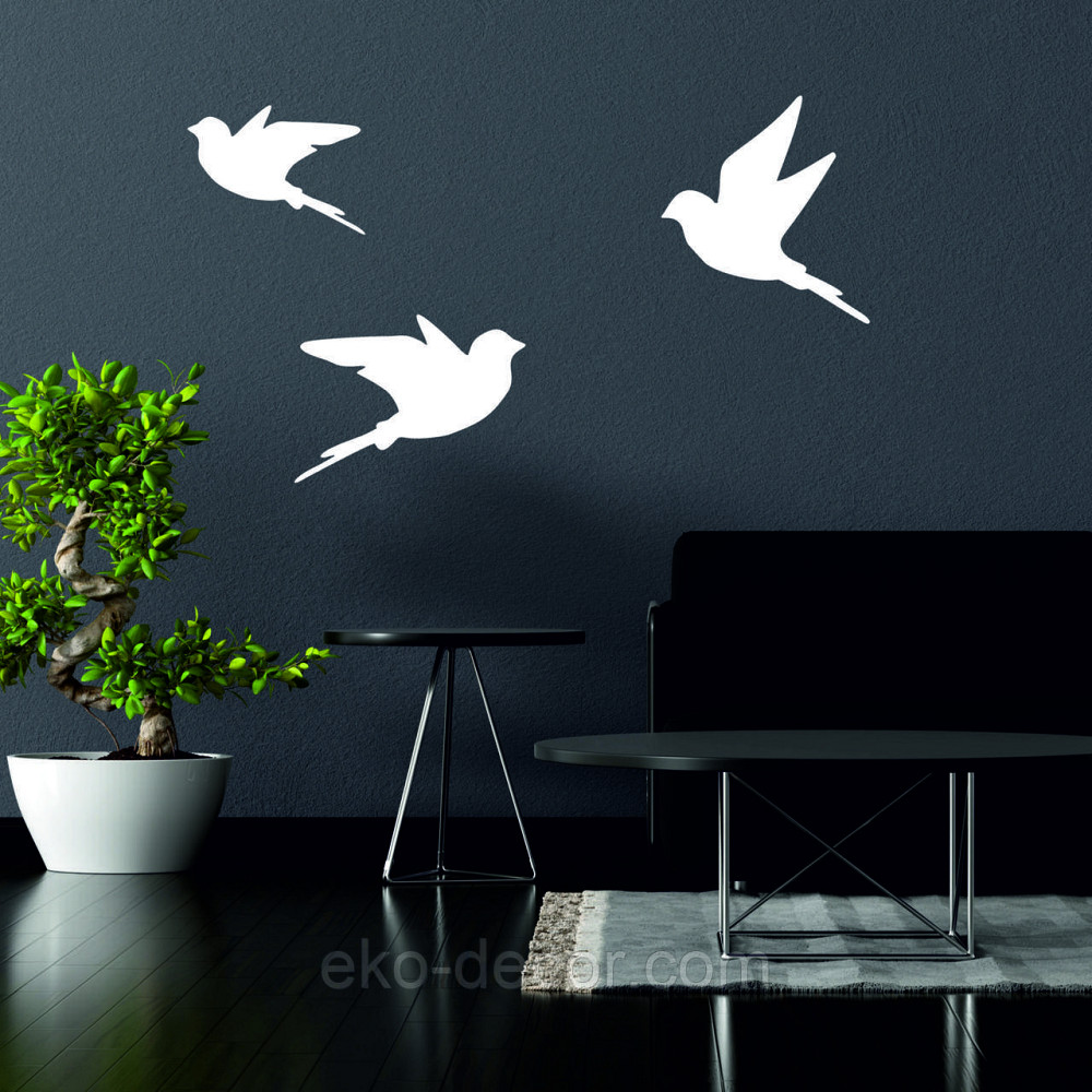 Декоративное настенное Панно «Птичка» Декор на стену(цена за 1шт) 20*12 см, Белый Киев - изображение 7