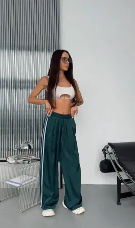 Жіночі брюки з лампасами з дабл шовку — легкі літні штани Одеса