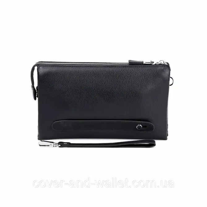 Солидный мужской клатч из натуральной кожи на молнии Marco Coverna MC 8739-3 Black Киев - изображение 16