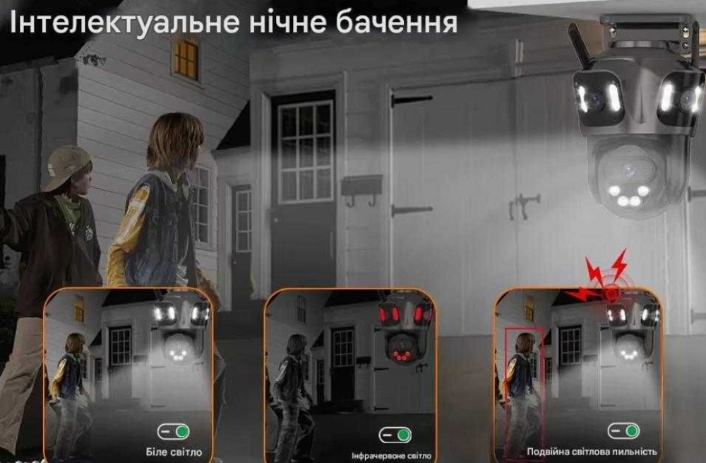Супер камера відеонагляду 3в1 BESDER XM85 Wi-Fi 12 МП ICSEE вулична. Харків - фото 4