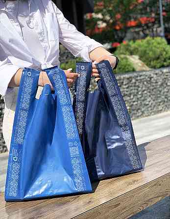 Пакет майка 34(2х8)х57, 50 мкм (50 шт.) синий, LOVE UA Павлоград