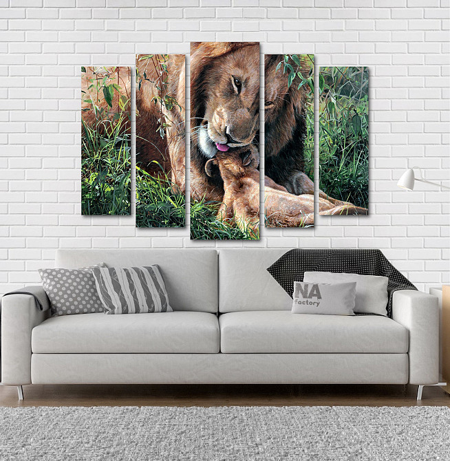Модульная картина Семья львов Art-216_5 Киев - изображение 2