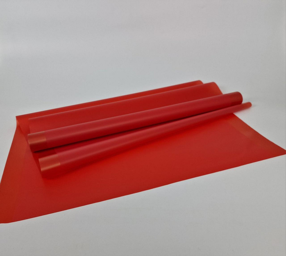 Пленка флористическая матовая для цветов (57)  (h600) Перламутровый кант № 8 Красный (1 шт) Харьков - изображение 1