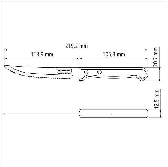 Ніж для стейка Tramontina Polywood, 127 мм (6740805) Київ