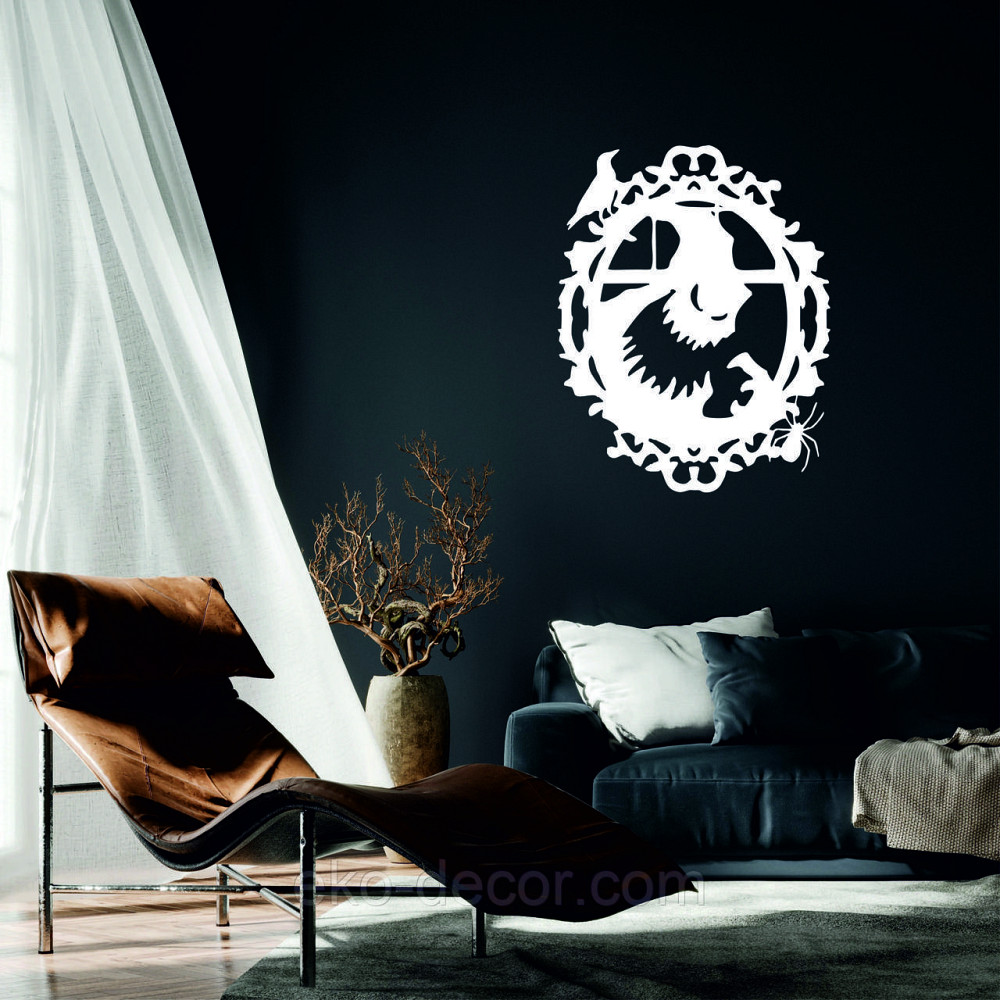 Декоративное настенное Панно «Монстр. Хэллоуин.», Декор на стену 110*86 см, Белый Киев - изображение 1