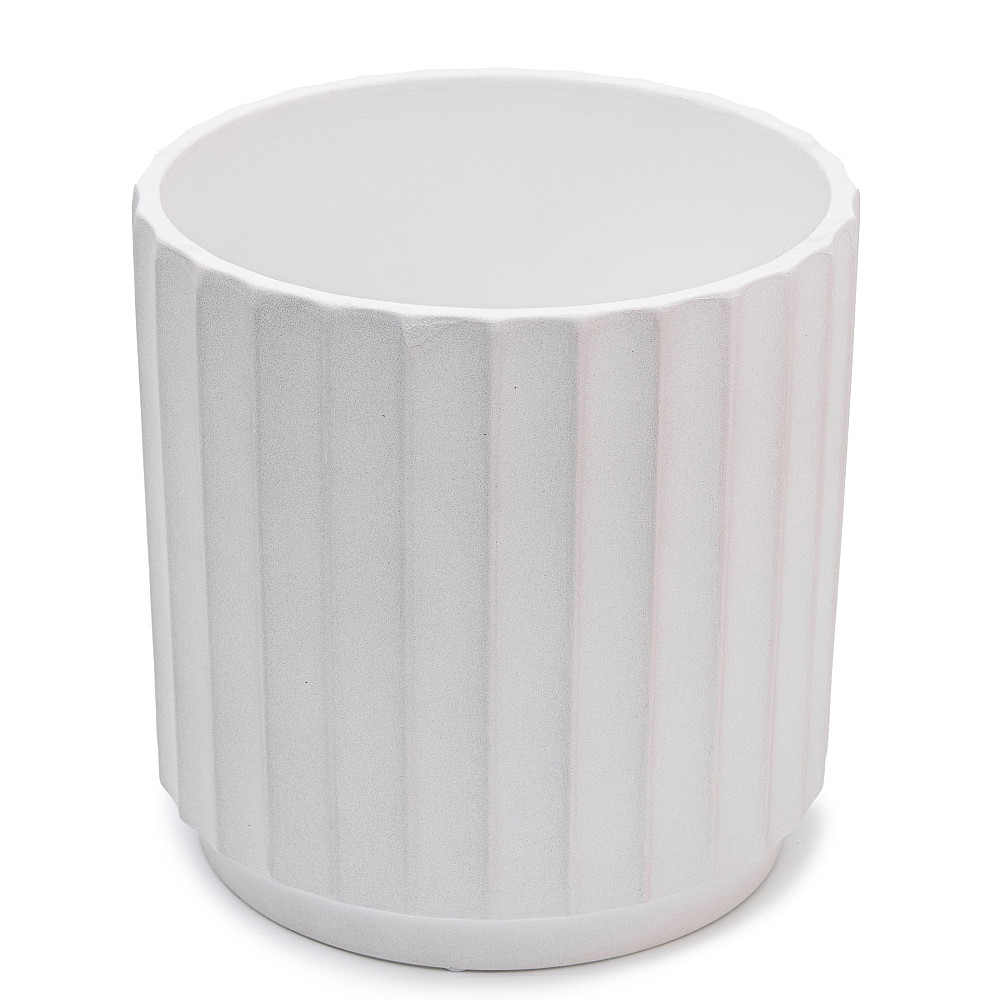 elemi Кашпо для квітів керамічне elemi "Грань" (білий) 16" круглий 2,4 л Коломыя - изображение 3