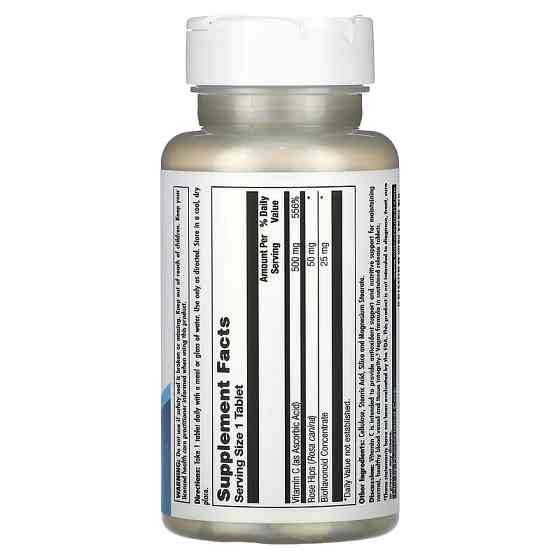 Вітамін C + плоди шипшини та біофлавоноїди KAL C 500 + Rose Hips &amp; Bioflavonoids, 100 Tablets Луцьк