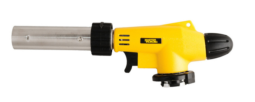 Горелка для газового баллона MASTERTOOL Орбита пьезоподжига вращения 360° 22 мм1300 С удлиненное соплом 44-503 Ровно - изображение 1