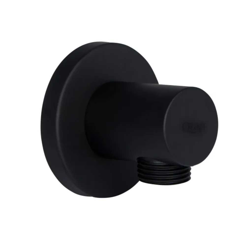 Акційний набір Qtap 1+1=3: Під'єднання для шланга Spojeni Matt Black, округле QTCRBB030 Київ - фото 1